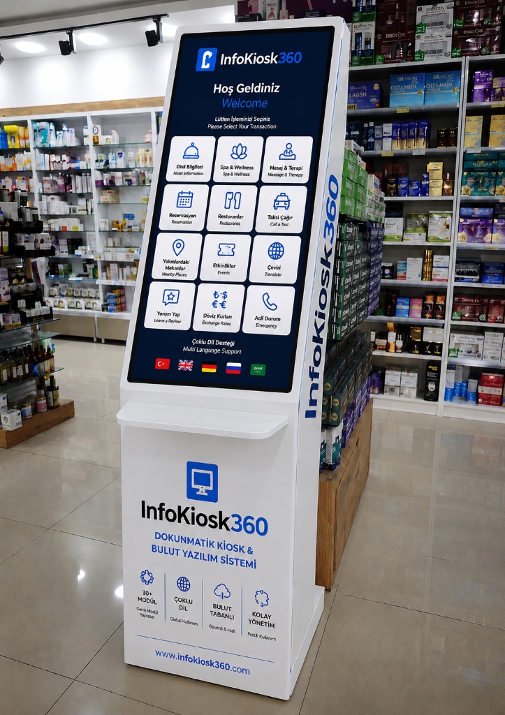 InfoKiosk360 21.5 inç Kiosk Totem